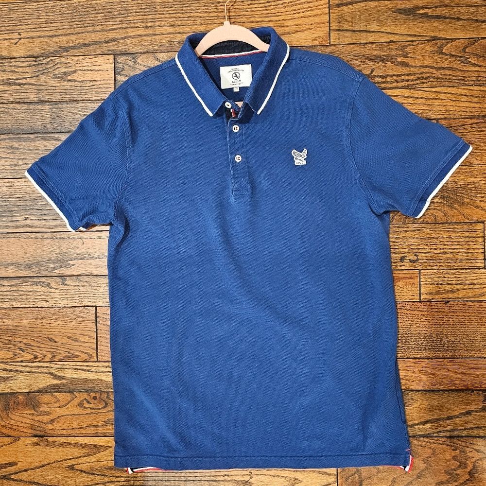 AIGLE Vintage Dark Blue Polo Size XL Country Club Preppy Golf Tennis‎